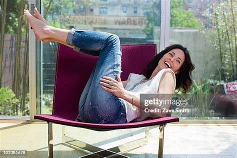 354 Mature Woman Barefoot Feet Up Stock Photos & High